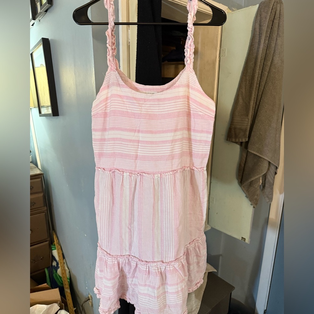 Time and Tru Pink and White Striped Kids Dress